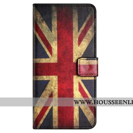 Etui Portefeuille pour Samsung Galaxy S24 FE avec Motif Union Jack