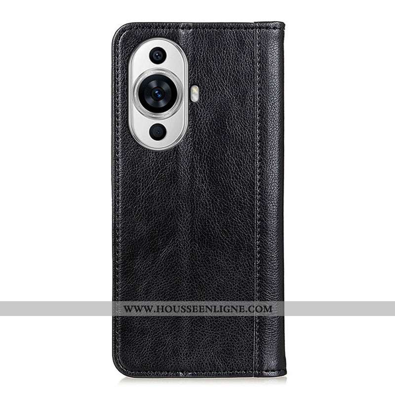 Flip Cover Huawei Nova 11 Pro Cuir Fendu