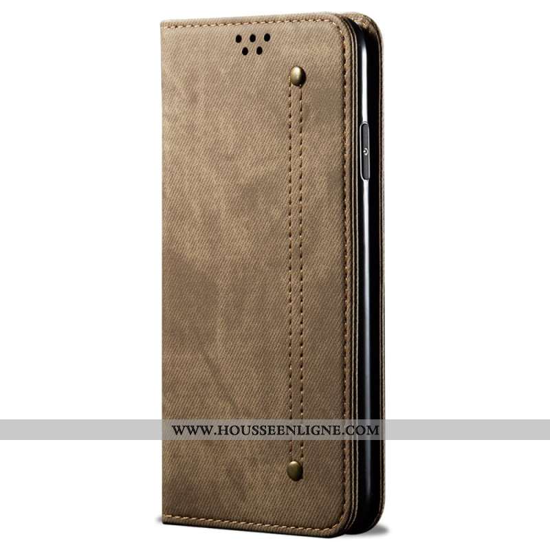 Flip Cover Huawei Nova 11 Pro Tissu Jeans