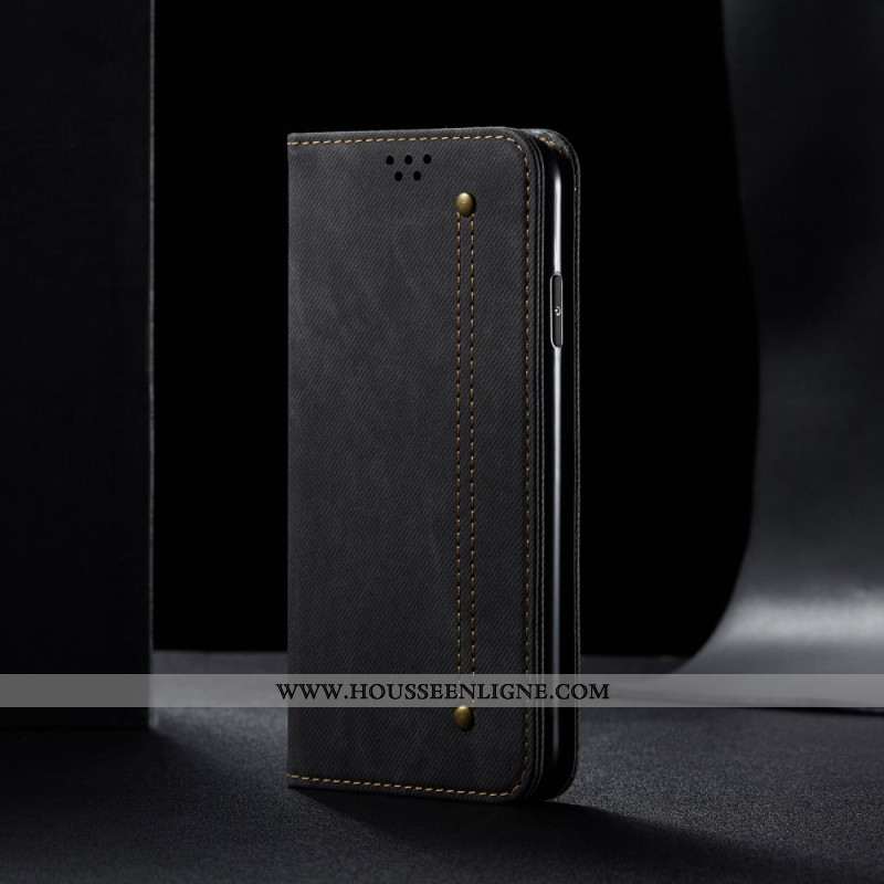 Flip Cover Huawei Nova 11 Pro Tissu Jeans