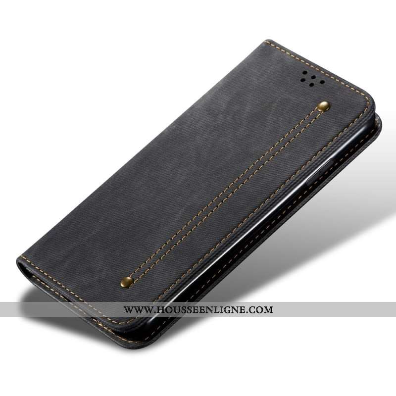 Flip Cover Huawei Nova 12 SE Tissu Jeans