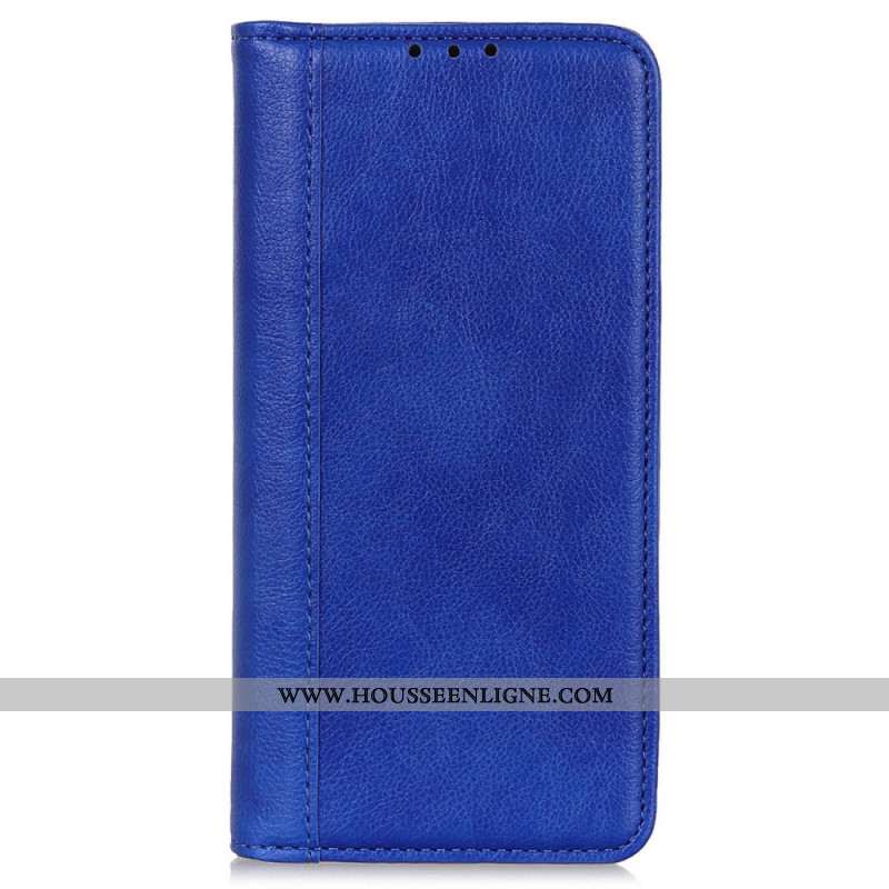 Flip Cover OnePlus 12 5G Cuir Litchi Fendu