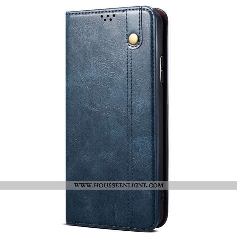 Flip Cover OnePlus 12 5G Simili Cuir Ciré