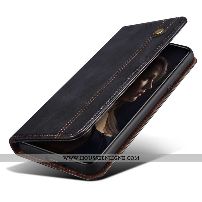 Flip Cover OnePlus 12 5G Simili Cuir Ciré