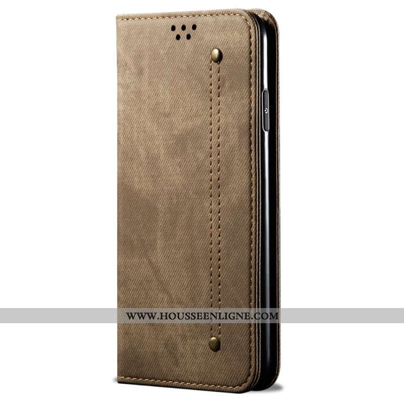 Flip Cover OnePlus 12 5G Tissu Jeans