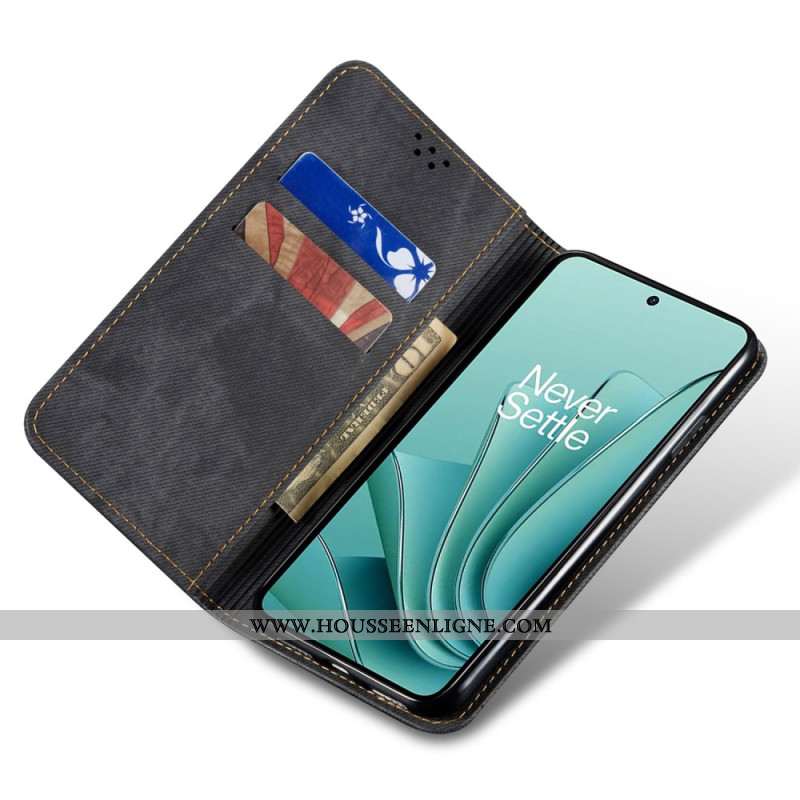 Flip Cover OnePlus 12 5G Tissu Jeans