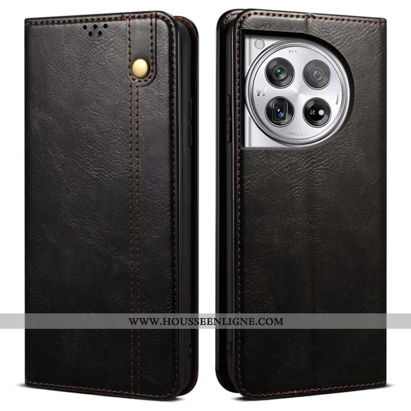 Flip Cover OnePlus 12R Simili Cuir Ciré