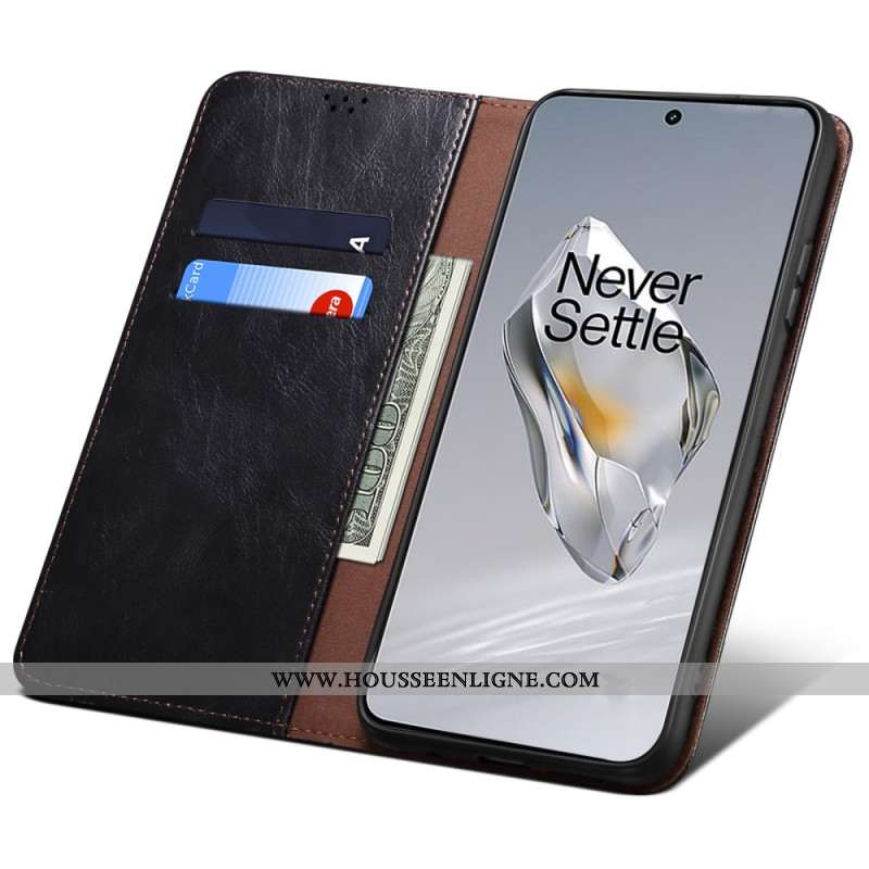 Flip Cover OnePlus 12R Simili Cuir Ciré