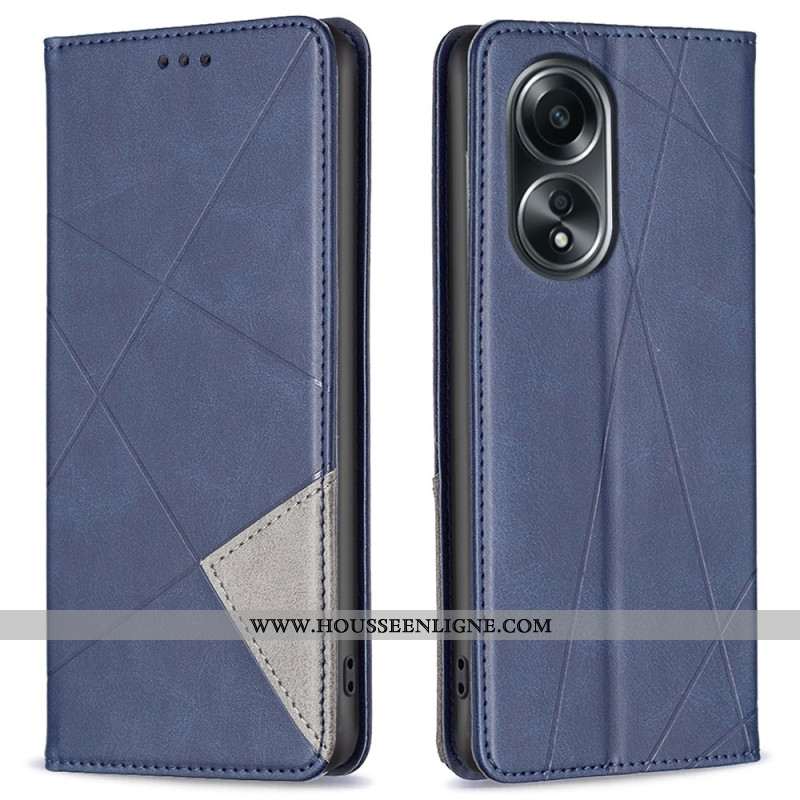 Flip Cover Oppo A58 / A98 5G Motif Géométrique