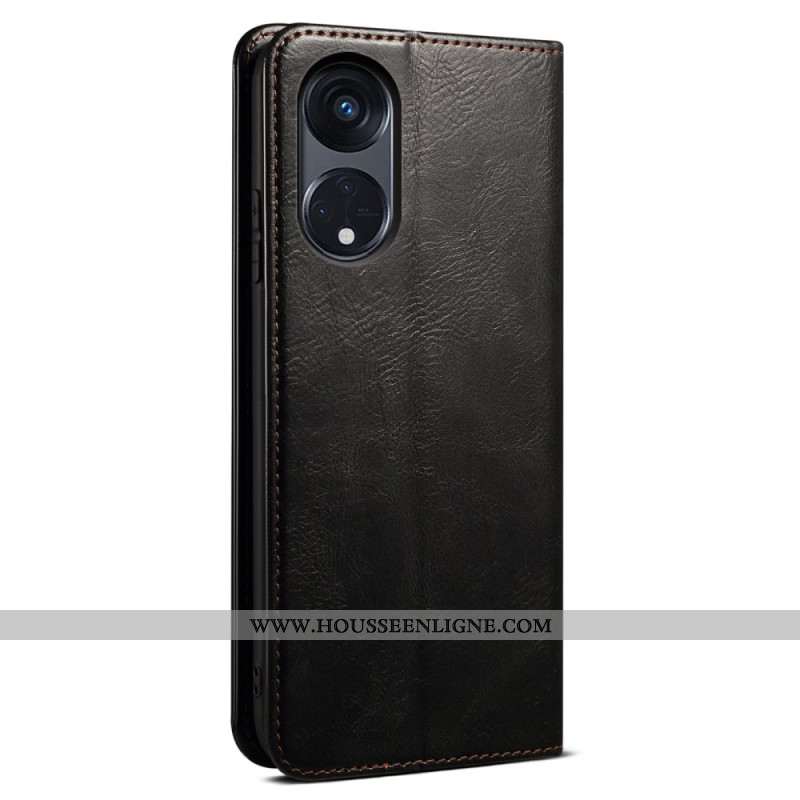 Flip Cover Oppo A98 5G Simili Cuir Ciré