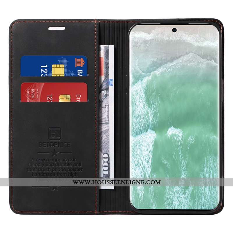 Flip Cover Oppo Reno 11 5G Blocage RFID Effet Daim BETOPNICE