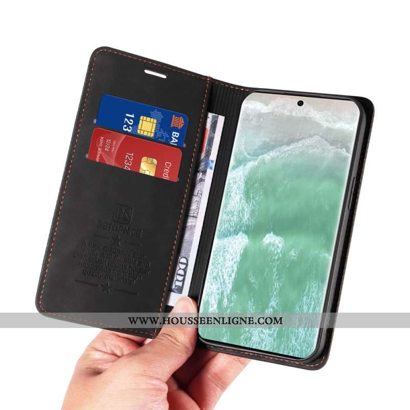 Flip Cover Oppo Reno 11 5G Blocage RFID Effet Daim BETOPNICE