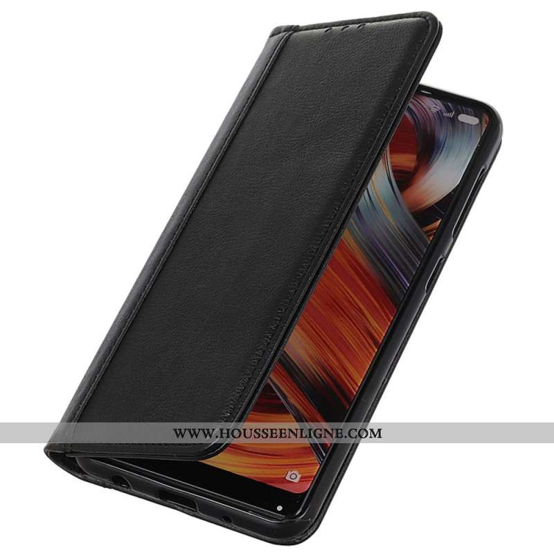 Flip Cover Oppo Reno 11 5G Cuir Fendu Texture Litchi