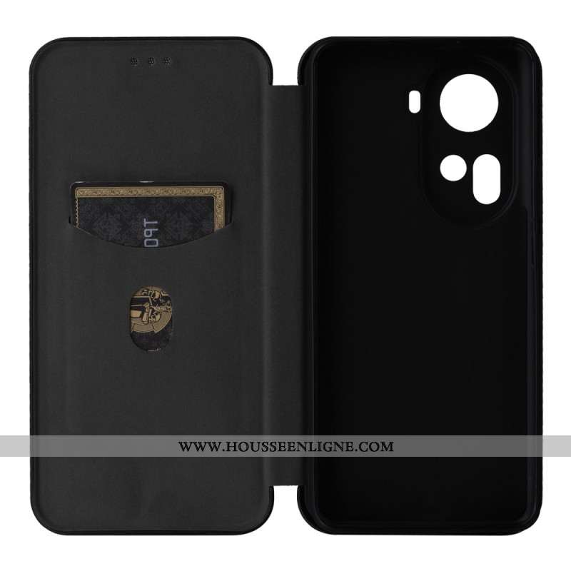 Flip Cover Oppo Reno 11 5G Fibre Carbone