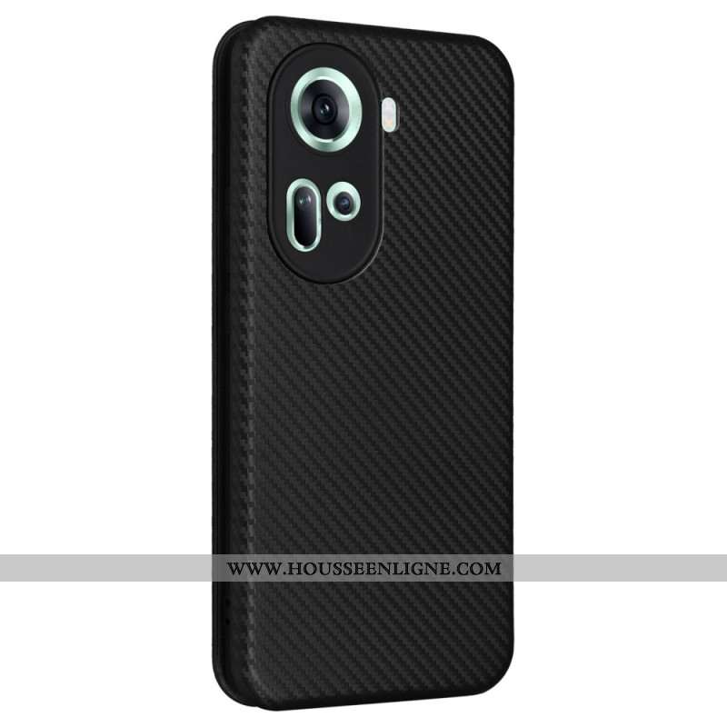 Flip Cover Oppo Reno 11 5G Fibre Carbone