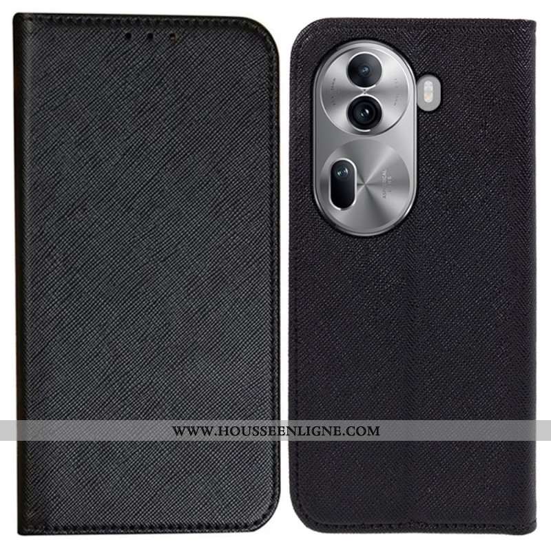 Flip Cover Oppo Reno 11 5G Texture Croisée