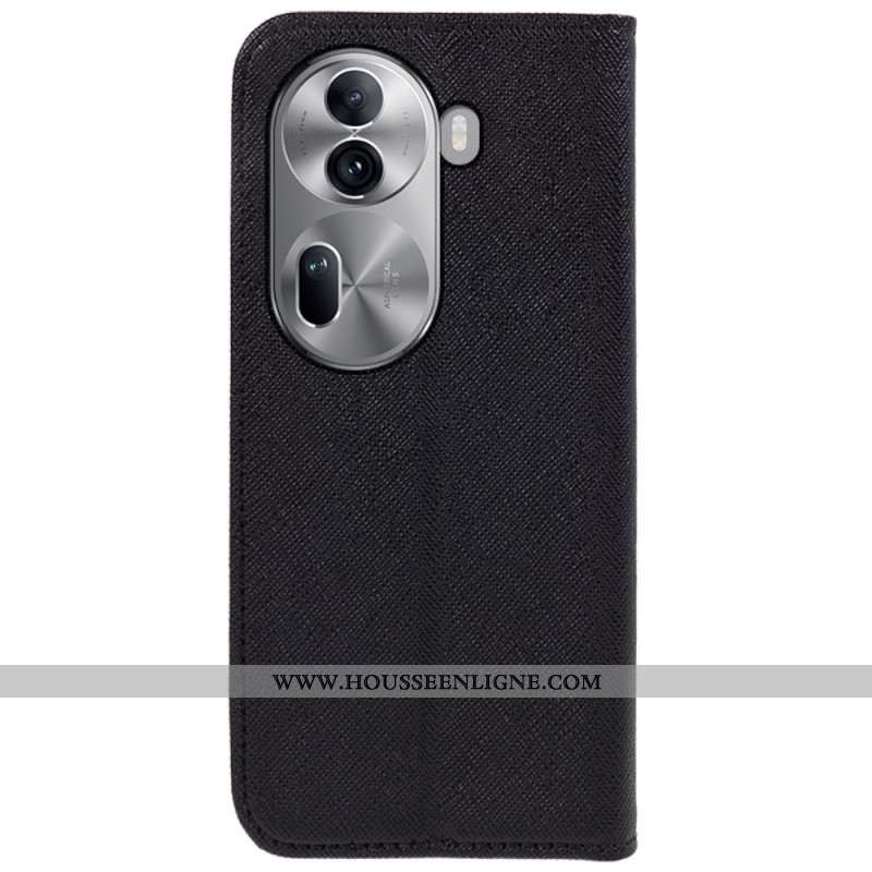 Flip Cover Oppo Reno 11 5G Texture Croisée