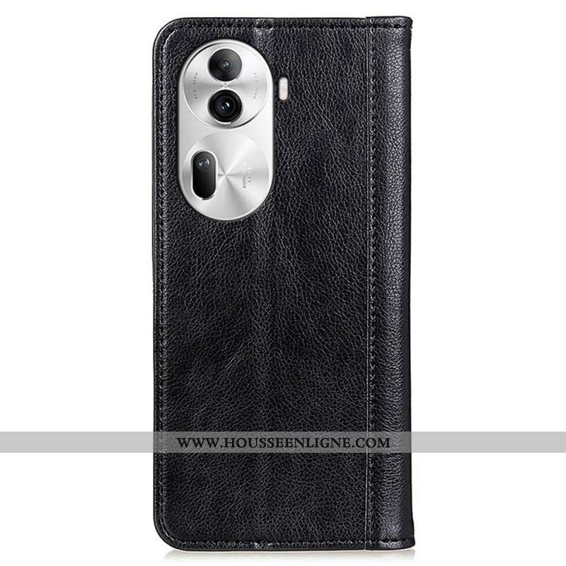 Flip Cover Oppo Reno 11 Pro 5G Cuir Fendu