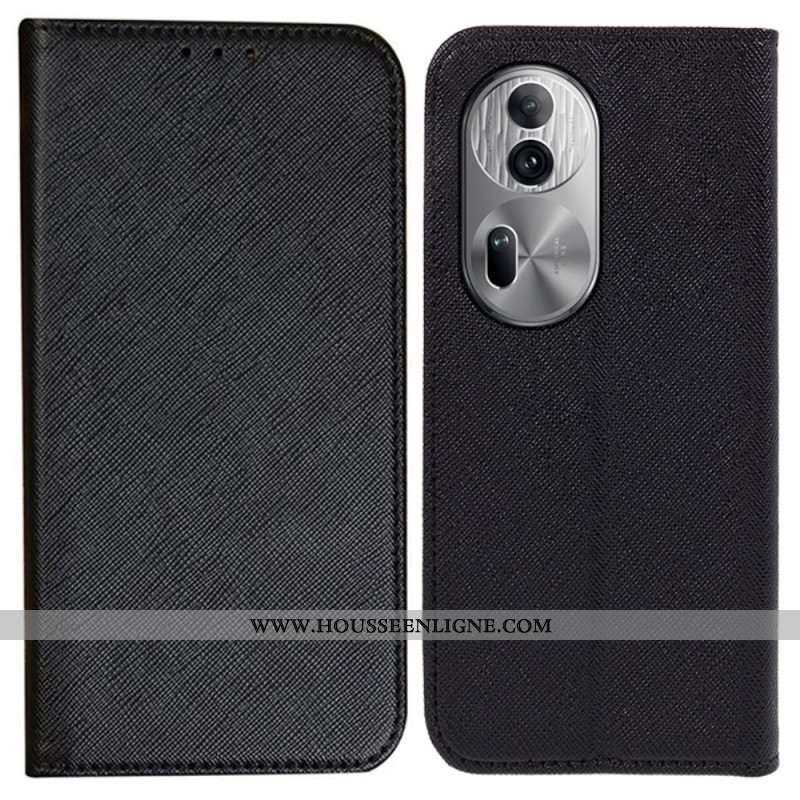 Flip Cover Oppo Reno 11 Pro 5G Texture Croisée