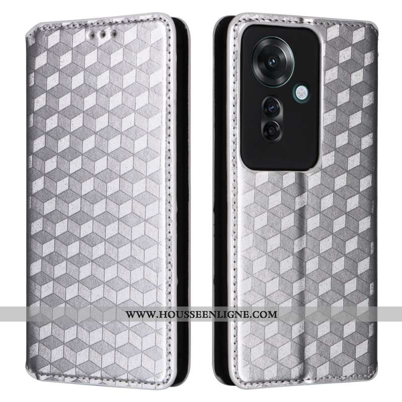 Flip Cover Oppo Reno 11F 5G Motif Losanges