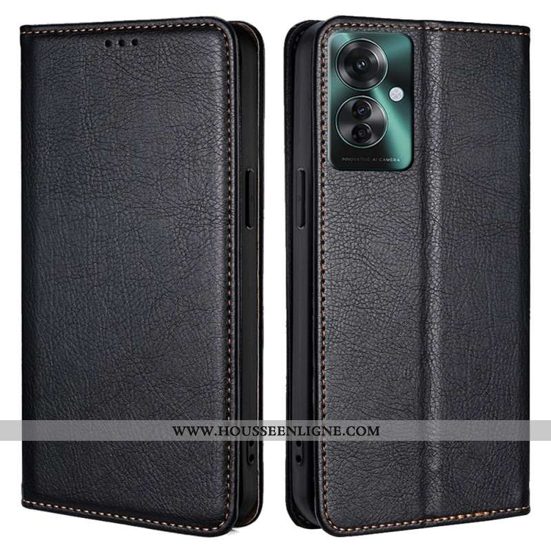 Flip Cover Oppo Reno 11F 5G Texture Cuir