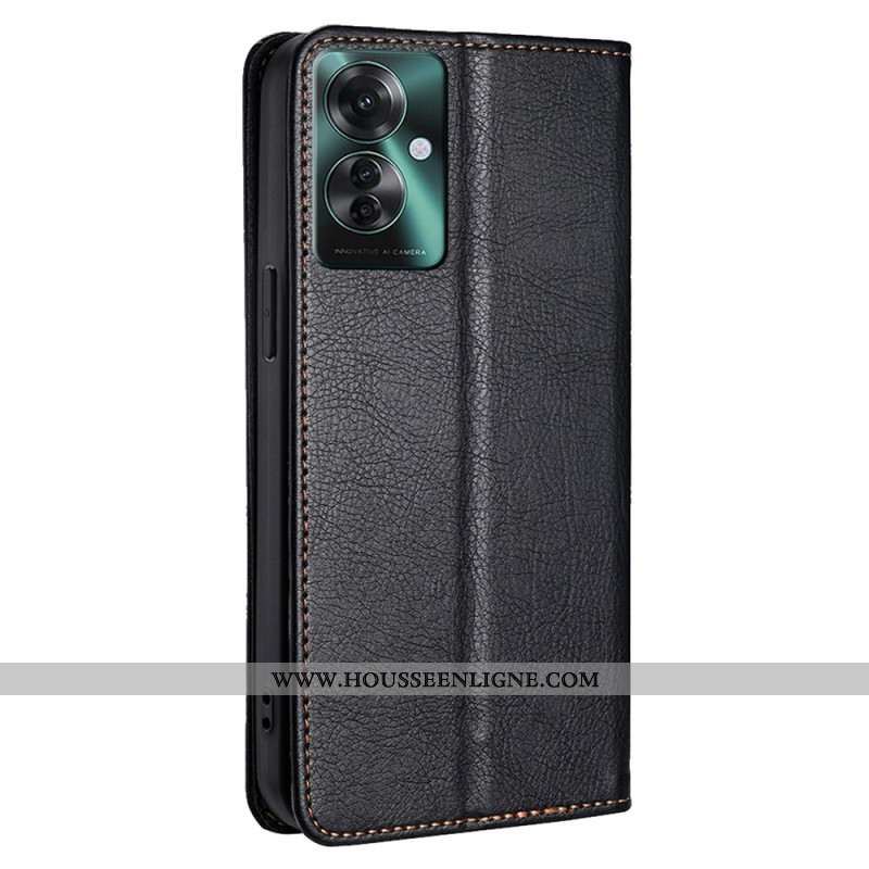 Flip Cover Oppo Reno 11F 5G Texture Cuir