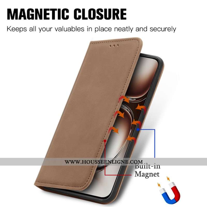 Flip Cover Oppo Reno 12 5G Effet Daim