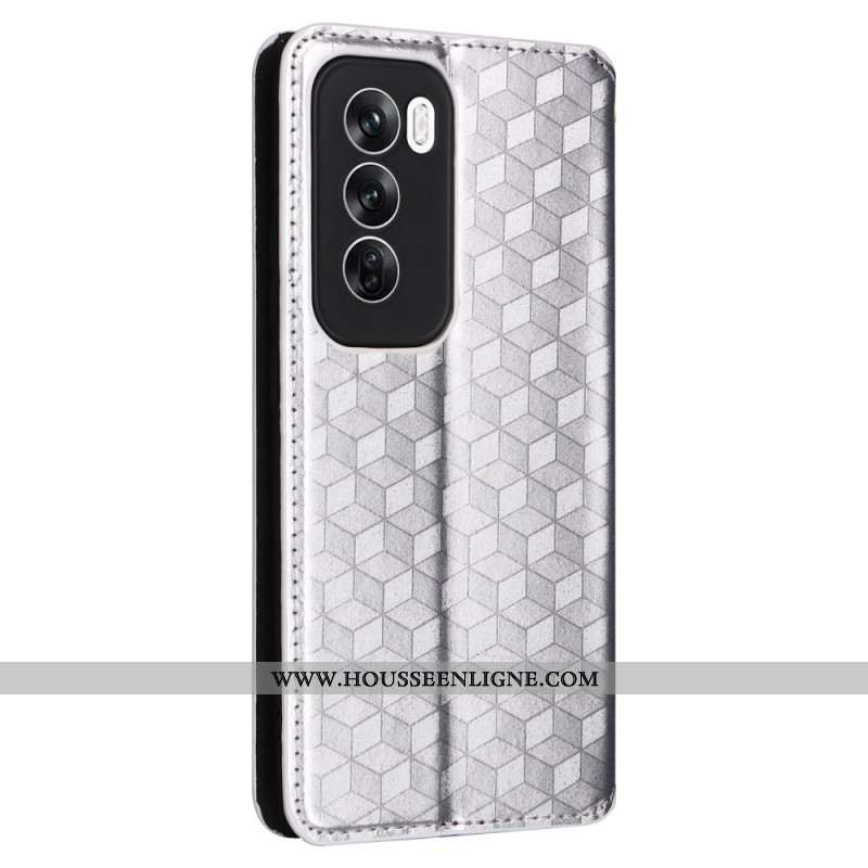 Flip Cover Oppo Reno 12 5G Losanges 3D