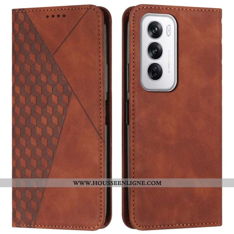 Flip Cover Oppo Reno 12 5G Motif Losanges