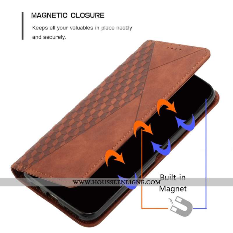 Flip Cover Oppo Reno 12 5G Motif Losanges