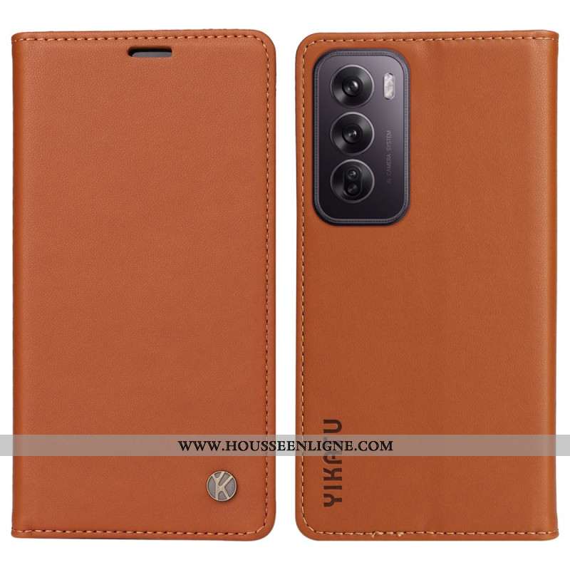 Flip Cover Oppo Reno 12 5G Style Cuir YIKATU