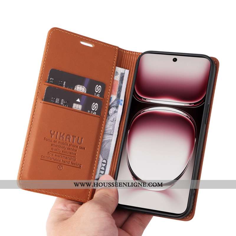 Flip Cover Oppo Reno 12 5G Style Cuir YIKATU