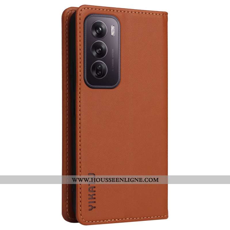 Flip Cover Oppo Reno 12 5G Style Cuir YIKATU