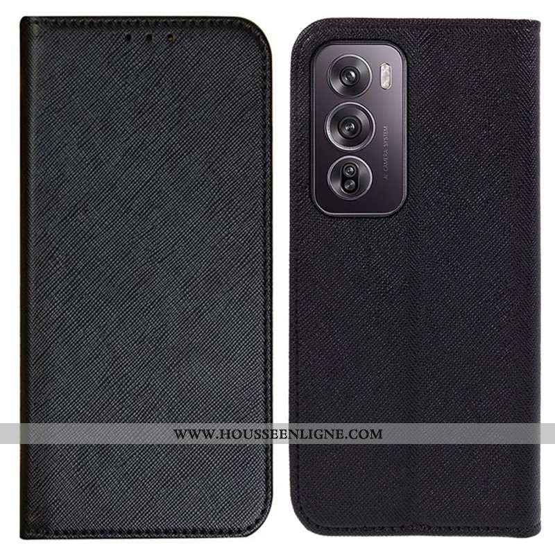 Flip Cover Oppo Reno 12 5G Texture Croisée