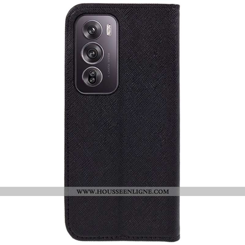 Flip Cover Oppo Reno 12 5G Texture Croisée