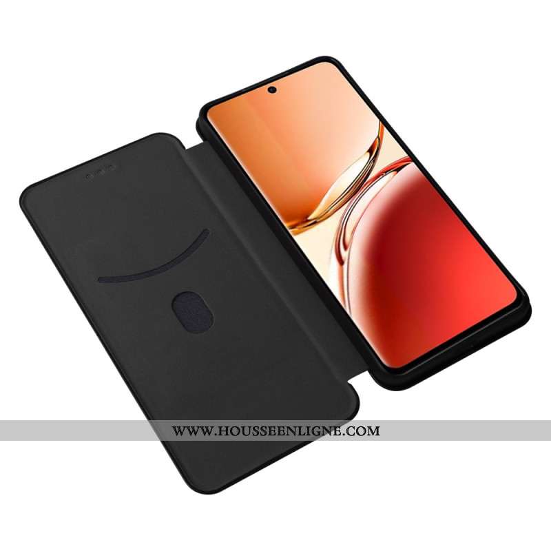 Flip Cover Oppo Reno 12F 5G Fibre Carbone