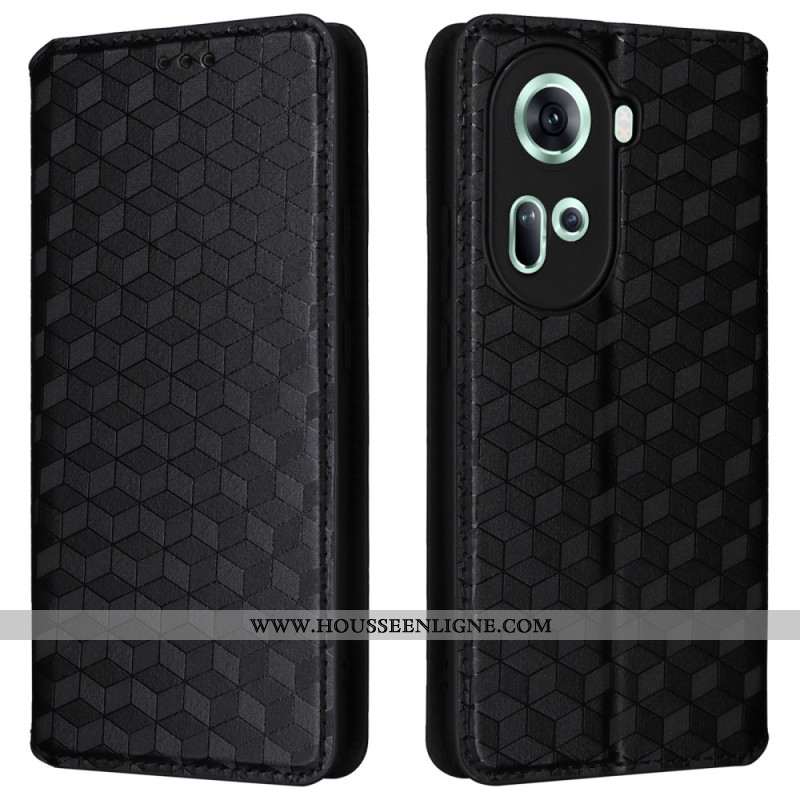 Flip Cover Oppo Reno11 5G Losanges 3D