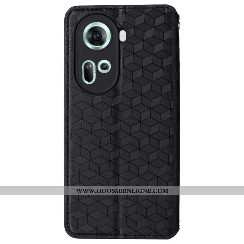 Flip Cover Oppo Reno11 5G Losanges 3D