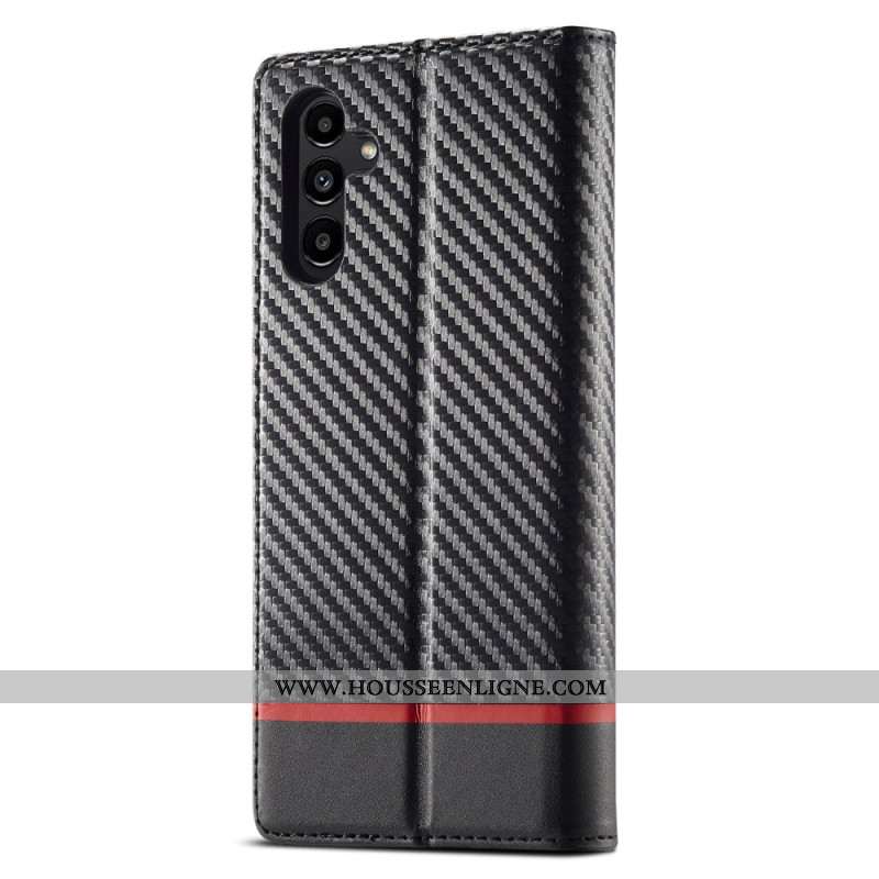 Flip Cover Samsung Galaxy A15 5G / A15 Fibre Carbone LC.IMEEKE