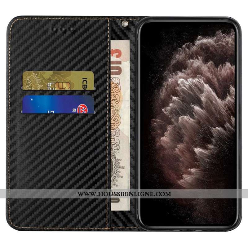 Flip Cover Samsung Galaxy A15 5G Fibre Carbone