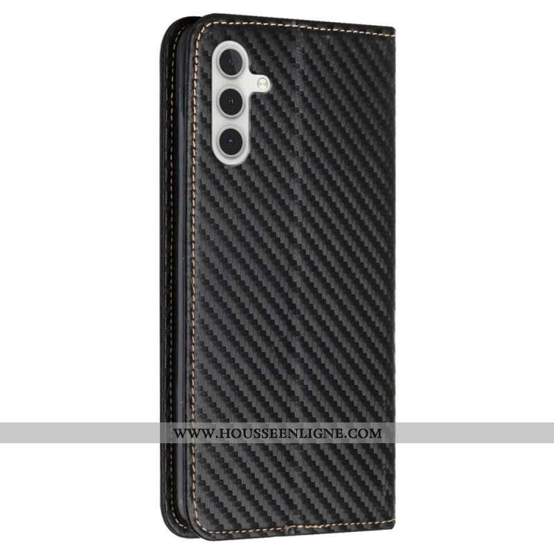 Flip Cover Samsung Galaxy A15 5G Fibre Carbone