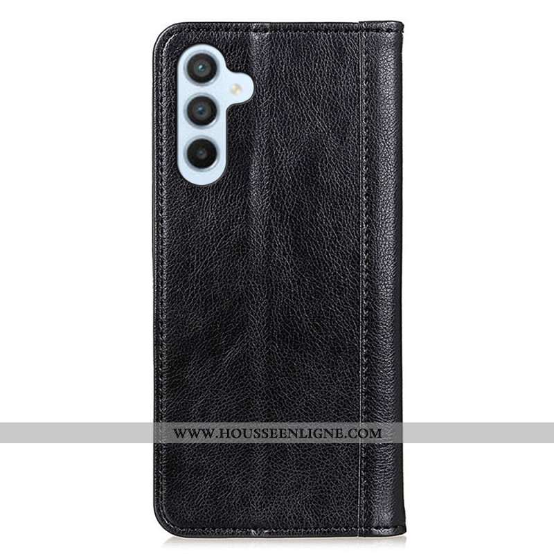 Flip Cover Samsung Galaxy A15 Cuir Fendu