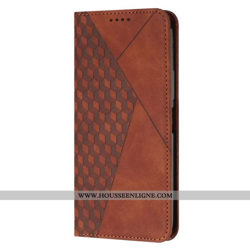 Flip Cover Samsung Galaxy A15 Style Daim Losanges 3D