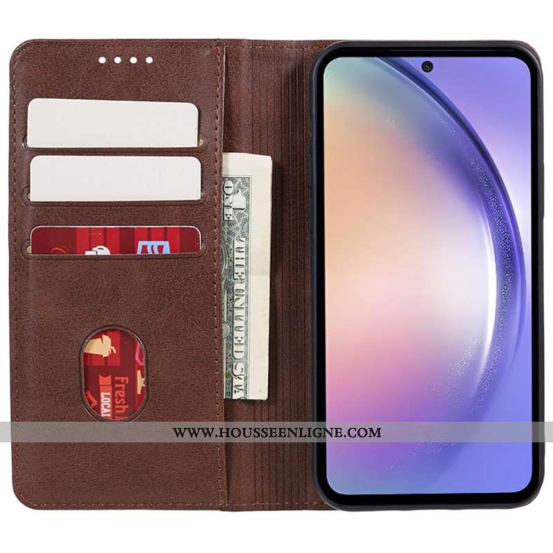 Flip Cover Samsung Galaxy A55 5G Style Cuir Texturé