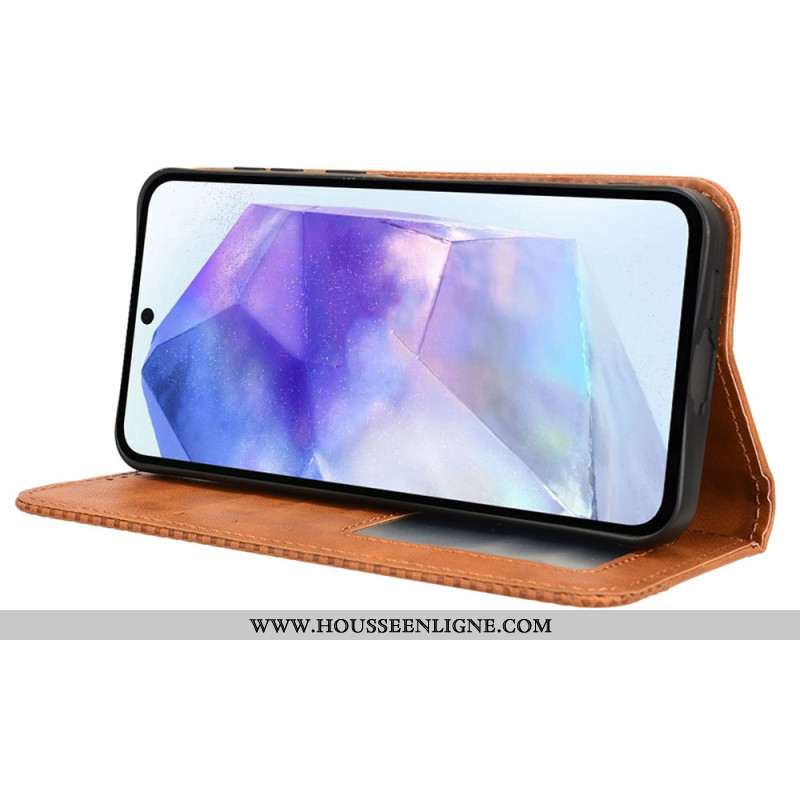 Flip Cover Samsung Galaxy A55 5G Style Rétro