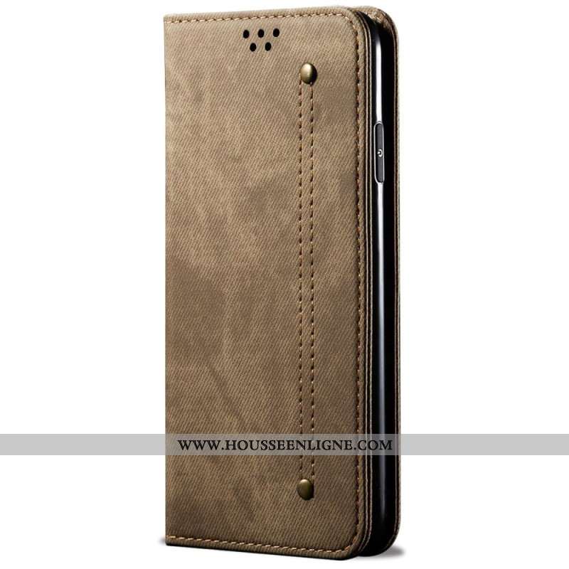 Flip Cover Samsung Galaxy A55 5G Tissu Jeans