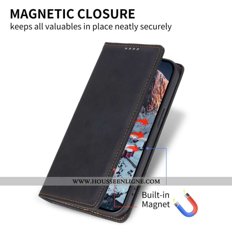 Flip Cover Samsung Galaxy M55 5G Blocage RFID et Fermeture Magnétique