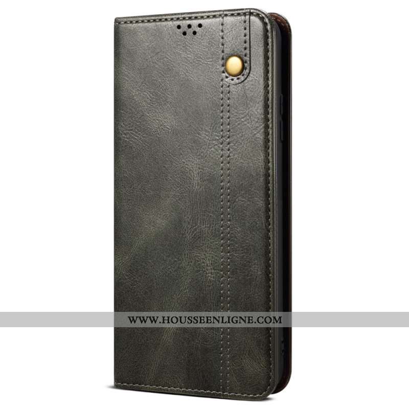 Flip Cover Samsung Galaxy M55 5G Simili Cuir Ciré