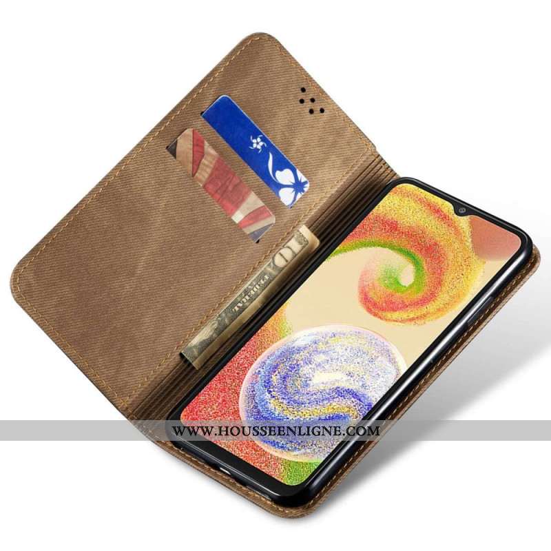 Flip Cover Samsung Galaxy M55 5G Tissu Jeans