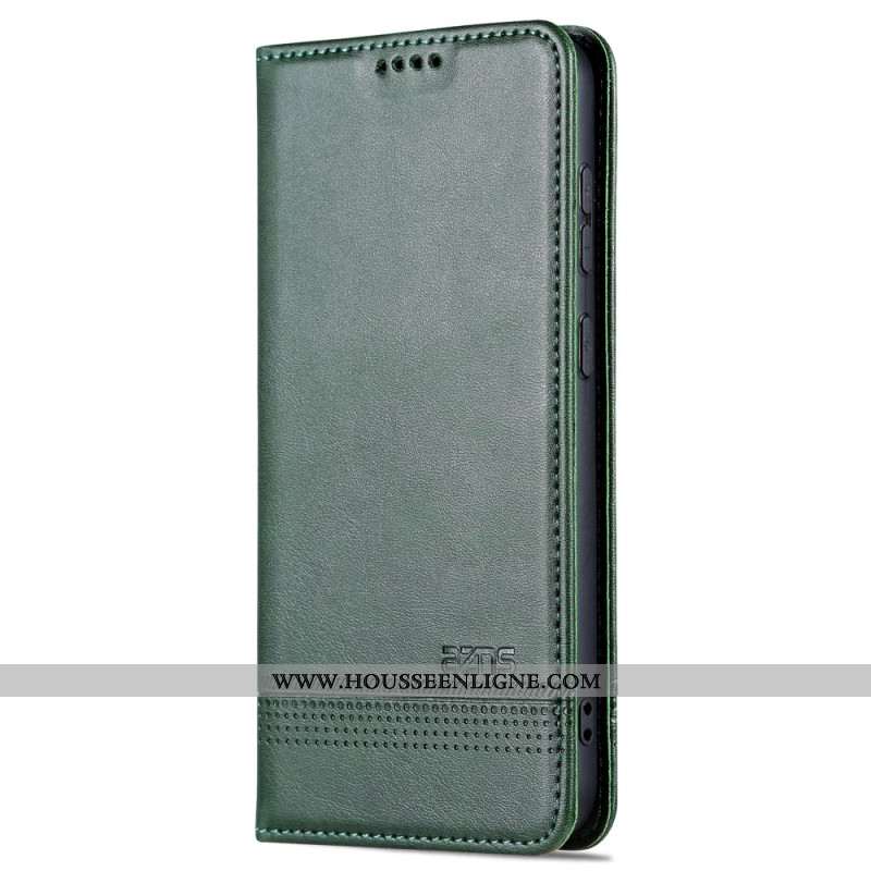 Flip Cover Samsung Galaxy S24 5G Effet Cuir AZNS